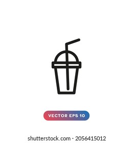 Vector de icono de taza de limo sobre fondo blanco