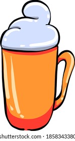 Smoothie cup, illustration, vector on white background