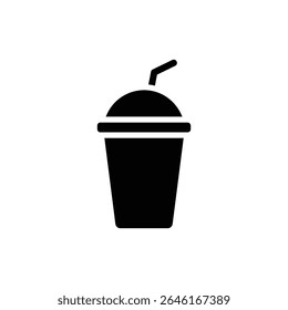 Smoothie Cup with Straw for Refreshing Drink Concept