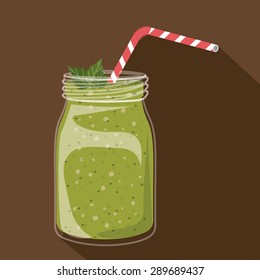 Smoothie design over brown background, vector illustration