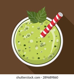 Smoothie design over brown background, vector illustration