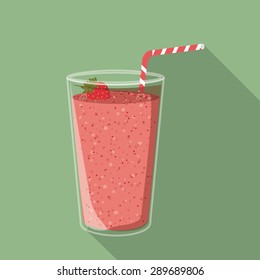 Smoothie design over green background, vector illustration