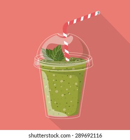 Smoothie design over pink background, vector illustration
