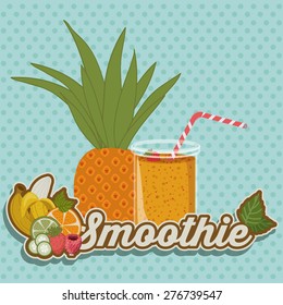 Smoothie design over pointed background, vector illustration