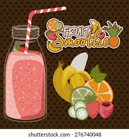 Smoothie design over pointed background, vector illustration