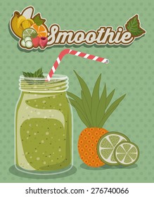 Smoothie design over pointed background, vector illustration