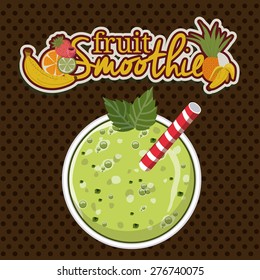 Smoothie design over pointed background, vector illustration