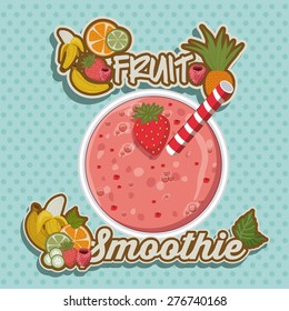 Smoothie design over pointed background, vector illustration