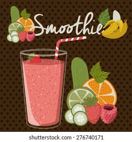 Smoothie design over pointed background, vector illustration