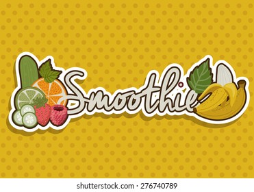 Smoothie design over pointed background, vector illustration