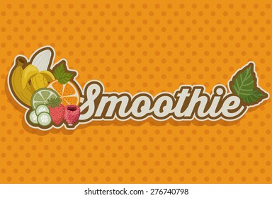 Smoothie design over pointed background, vector illustration