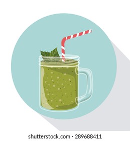 Smoothie design over white background, vector illustration
