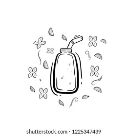Smoothie  doodle  vector 