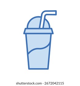 Ícone de linha duotônica Smoothie , vetor, pixel perfect, arquivo ilustrador 