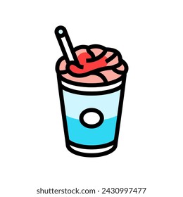 smoothie fast food color icon vector. smoothie fast food sign. isolated symbol illustration