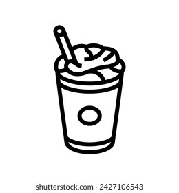 smoothie fast food line icon vector. smoothie fast food sign. isolated contour symbol black illustration