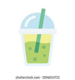 Smoothie flat icon. Clipart cartoon illustration. Vector sign for mobile app and web sites. 