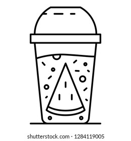 Smoothie fresh icon. Outline smoothie fresh vector icon for web design isolated on white background