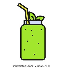 Smoothie Fruit Drink icon. Creative Smoothie vector illustration