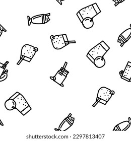 smoothie fruit juice drink vector seamless pattern thin line illustration