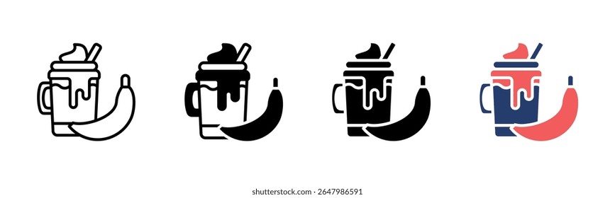 Smoothie Glass icon sheet colección de estilo múltiple