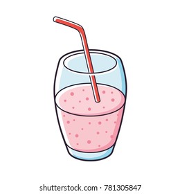 Smoothie glass isolated