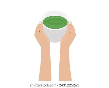 Smoothie in a glass on a white background.