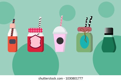 Smoothie glasses healthy lifestyle