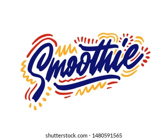 Smoothie hand drawn illustration. Template for card banner and poster for bar menu and restaurant. Vector illustration
