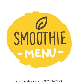 Logotipo del vector manuscrito liso. Ilustración con tipografía con letras de pincel aislada en fondo blanco. Logotipo de alimento de desintoxicación saludable para el embalaje, menú, banner, emblema, pegatina.