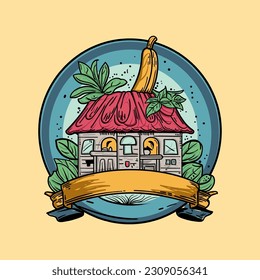 Smoothie Home Bar Logo, Vektorgrafik