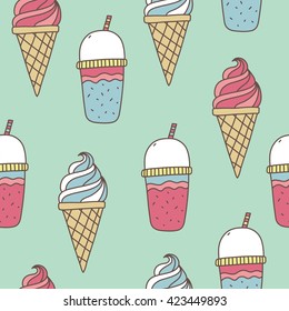 smoothie and ice cream vector print