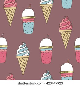 smoothie and ice cream vector print