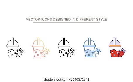 Smoothie icon design with white background stock illustration
