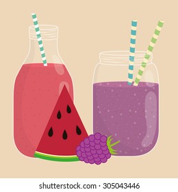 Smoothie icon digital design, vector illustration 10 eps graphic