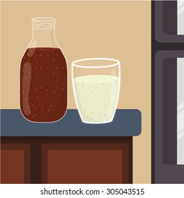 Smoothie icon digital design, vector illustration 10 eps graphic