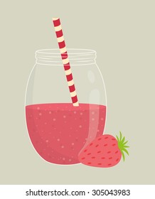 Smoothie icon digital design, vector illustration 10 eps graphic