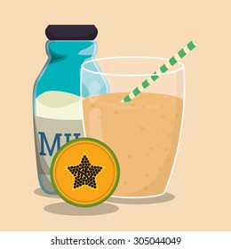 Smoothie icon digital design, vector illustration 10 eps graphic