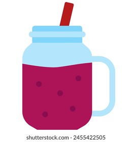 smoothie icon with flat style