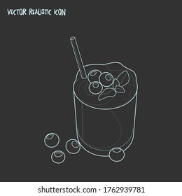 Smoothie icon line element. Vector illustration of smoothie icon line isolated on clean background for your web mobile app logo design.
