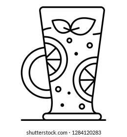 Smoothie icon. Outline smoothie vector icon for web design isolated on white background