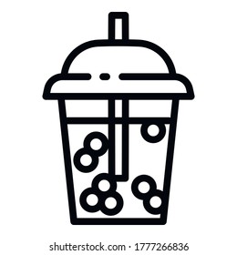 Smoothie icon. Outline smoothie vector icon for web design isolated on white background