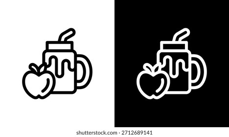 Smoothie con diseño de conjunto de iconos
