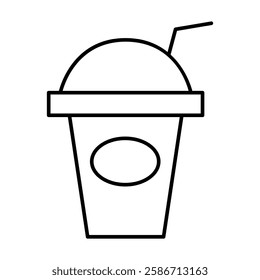 Smoothie icon in thin line style