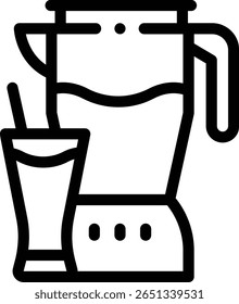 smoothie icon. Thin Linear Style Design Isolated On White Background
