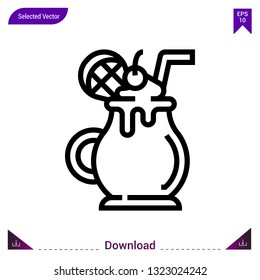 smoothie  icon vector . Best modern, simple, isolated, application , logo, flat icon for website design or mobile applications, UI / UX design vector format