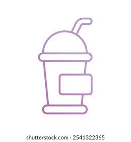 Icono de smoothie con fondo blanco Vector Ilustración de stock