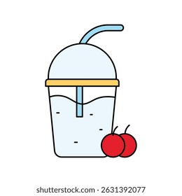 smoothie icon with white background vector stock illustration