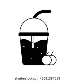 Smoothie-Symbol auf weißem Hintergrund, Vektorgrafik