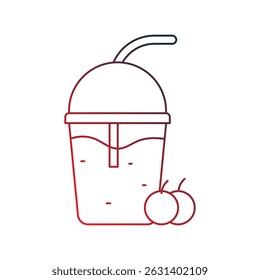 smoothie icon with white background vector stock illustration